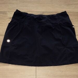 Athleta Black Tennis•Golf•Workout Skirt Skort Back Zip Pocket Side Pockets XS